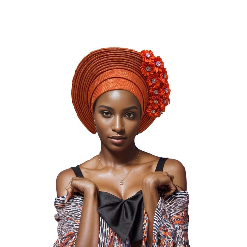 7028 African Turban Aso Oke Gele has made handmade African Turban Hats